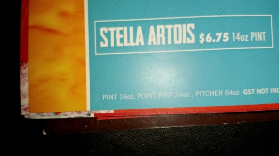 Dubious definitions of "pints" at the Point & Feather